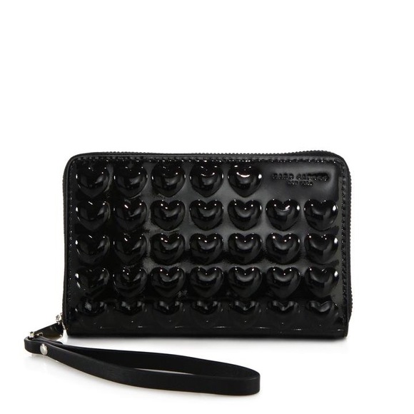 Marc Jacobs Handbags - Marc Jacobs Black Embossed Hearts Wristlet Wallet